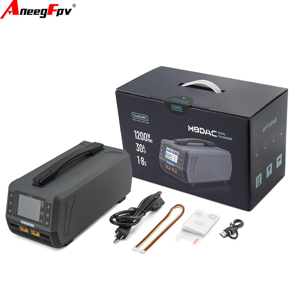 Fpv Drone Charger - ToolkitRC M8DAC Inteligentna Ładowarka 2-Kanałowa 1-8S