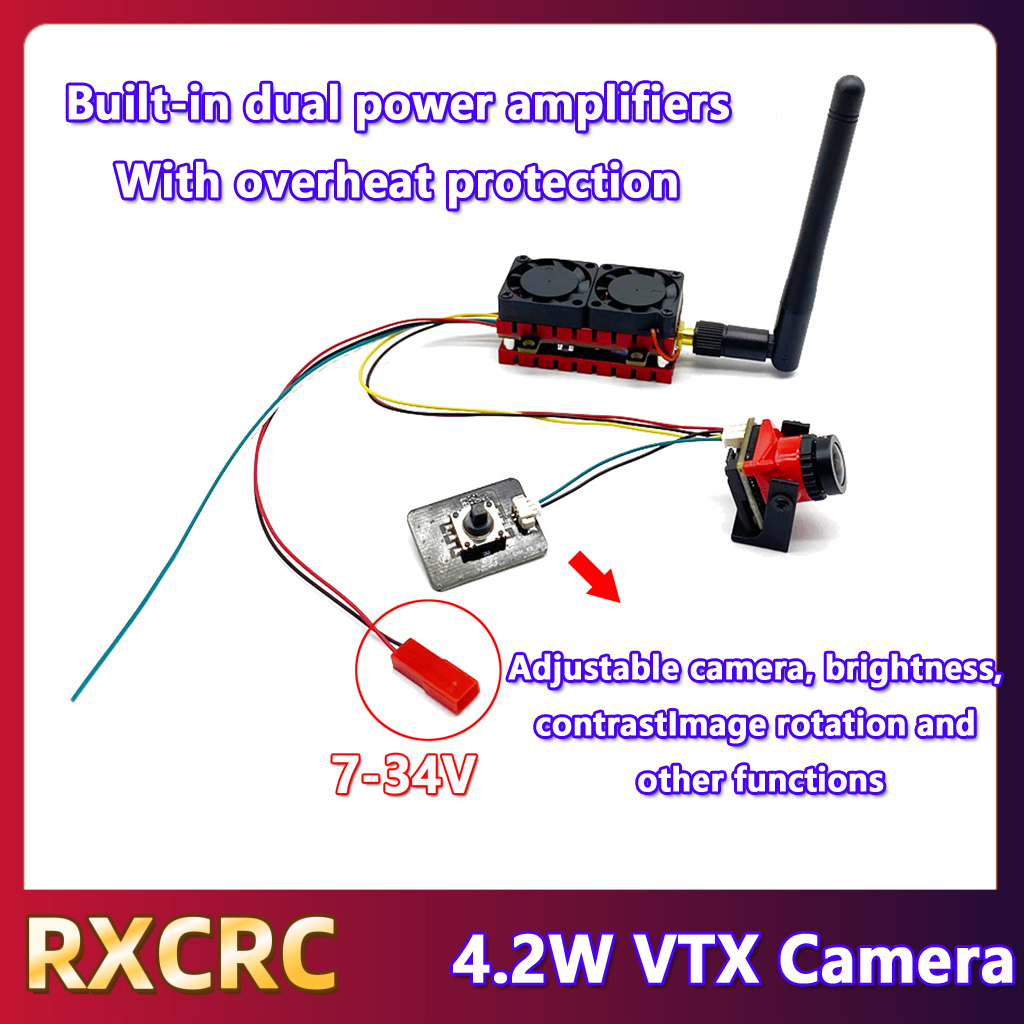 RXCRC 5.8G 48CH 4.2W Nadajnik  – Fpv Drone Camera recenzja i cena