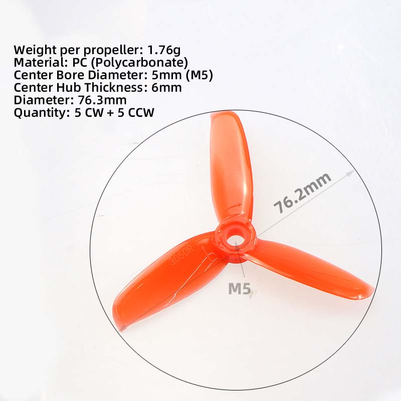 Śmigła 3050 3-calowe, 5CW 5CCW – Fpv Drone Propeller recenzja i cena